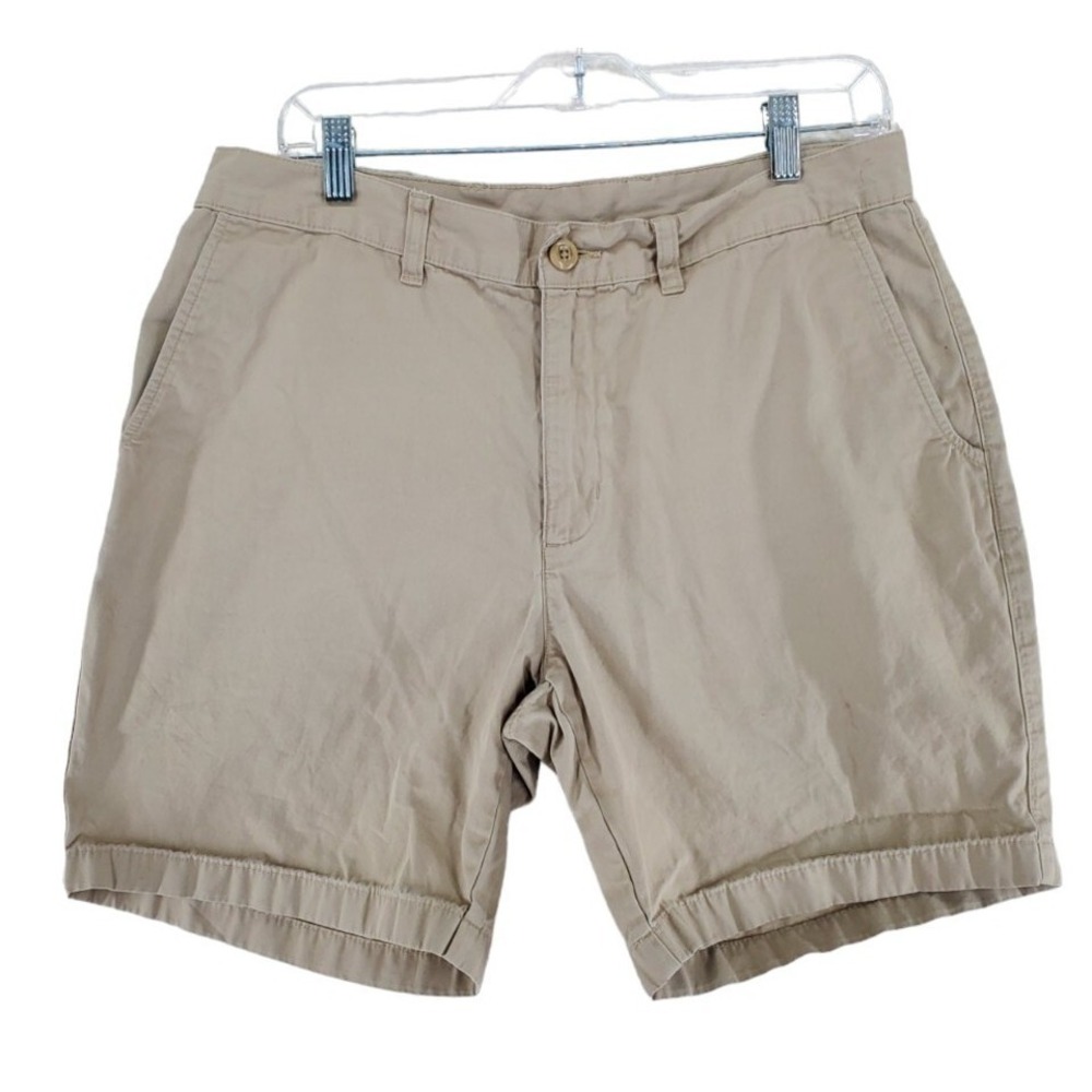 Patagonia 7" Shorts Mens 33 (34) Outdoor Beige Organic Cotton Chino Hiking